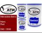 Preview: Mercedes-Benz, Mars Red, 590 / 3590: 500ml Lackdose + 500ml Klarlack + 250ml Härter - Set, von ATW Autoteile West.